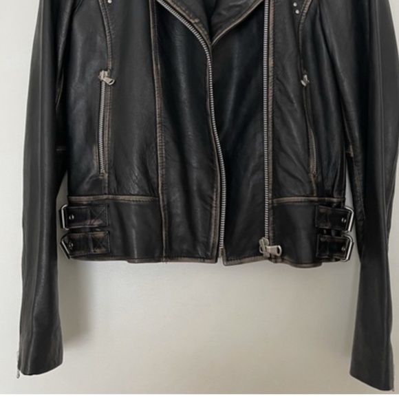 Bagatelle NYC Asymmetrical Studded Genuine Soft Leather Moto Jacket Size S - Picture 11 of 17